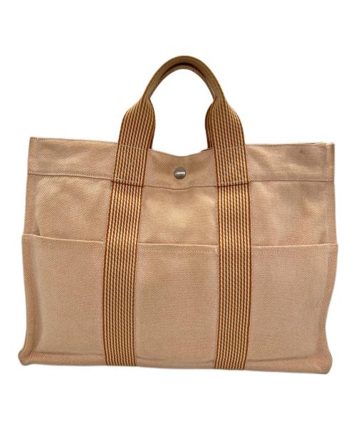 HERMES（エルメス）HERMES (エルメス) ニューフールトゥ　MMトートバッグ オレンジの古着・服飾アイテム