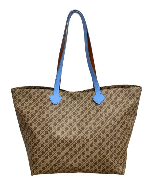 GHERARDINI（ゲラルディーニ）GHERARDINI (ゲラルディーニ) ソフティ　トートバッグ ベージュ×スカイブルーの古着・服飾アイテム