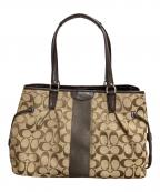 COACHコーチ）の古着「シグネチャー　トートバッグ」｜ブラウン