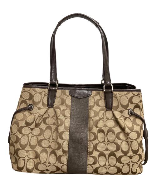 COACH（コーチ）COACH (コーチ) シグネチャー　トートバッグ ブラウンの古着・服飾アイテム