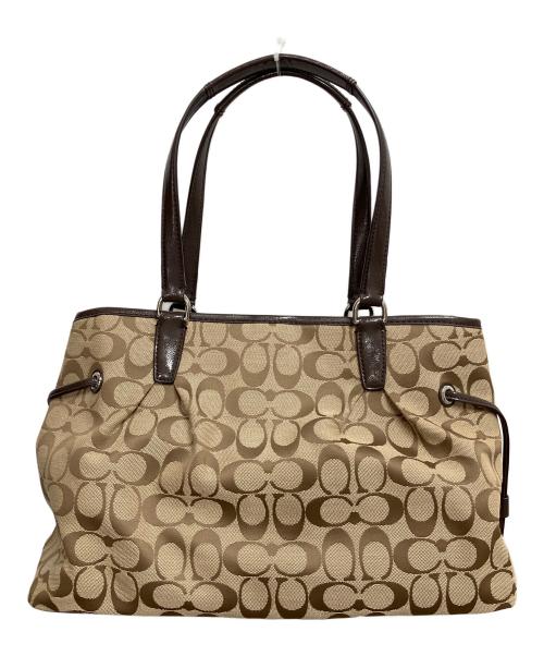 COACH（コーチ）COACH (コーチ) シグネチャー　トートバッグ ブラウンの古着・服飾アイテム