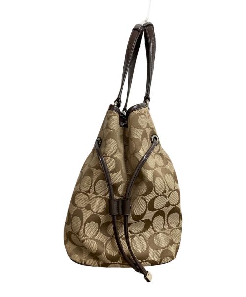 COACH（コーチ）COACH (コーチ) シグネチャー　トートバッグ ブラウンの古着・服飾アイテム