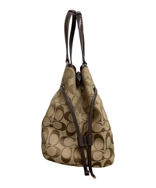 COACH（コーチ）COACH (コーチ) シグネチャー　トートバッグ ブラウンの古着・服飾アイテム