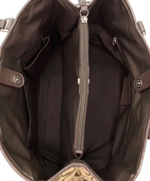 COACH（コーチ）COACH (コーチ) シグネチャー　トートバッグ ブラウンの古着・服飾アイテム