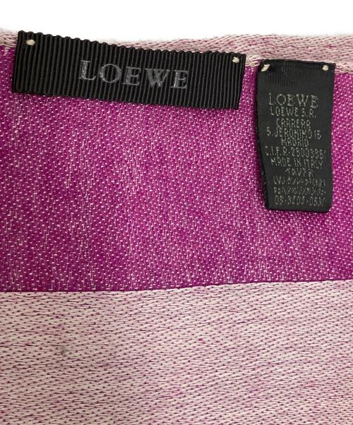 LOEWE（ロエベ）LOEWE (ロエベ) ロゴストール グレー×パープルの古着・服飾アイテム