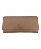 GUCCIグッチ）の古着「GGマーモント 長財布」｜ピンク