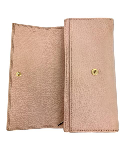 GUCCI（グッチ）GUCCI (グッチ) GGマーモント 長財布 ピンクの古着・服飾アイテム