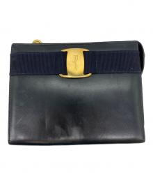 Salvatore Ferragamo（サルヴァトーレ フェラガモ）の古着「コスメポーチ」｜ブラック