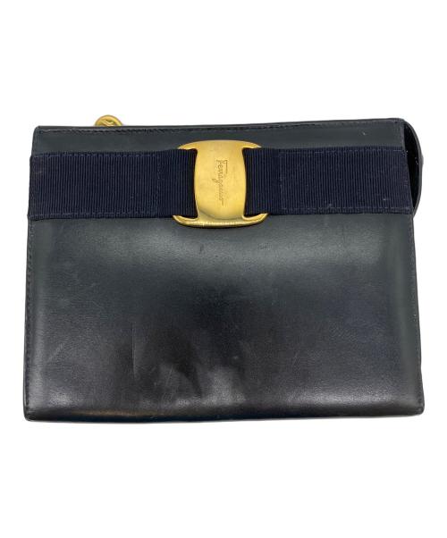 Salvatore Ferragamo（サルヴァトーレ フェラガモ）Salvatore Ferragamo (サルヴァトーレ フェラガモ) コスメポーチ ブラックの古着・服飾アイテム