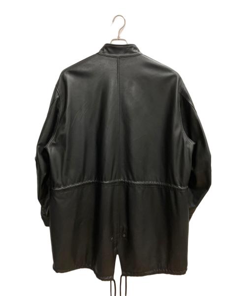 Adam et Rope（アダム エ ロペ）Adam et Rope (アダム エ ロペ) シープレザービッグシルエットモッズコート ブラック サイズ:SIZE Lの古着・服飾アイテム