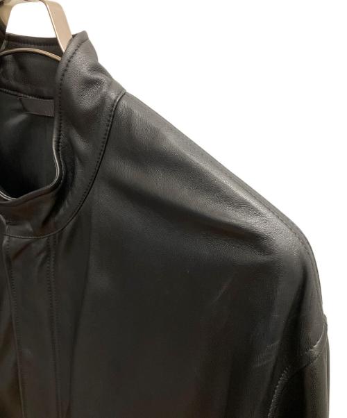 Adam et Rope（アダム エ ロペ）Adam et Rope (アダム エ ロペ) シープレザービッグシルエットモッズコート ブラック サイズ:SIZE Lの古着・服飾アイテム