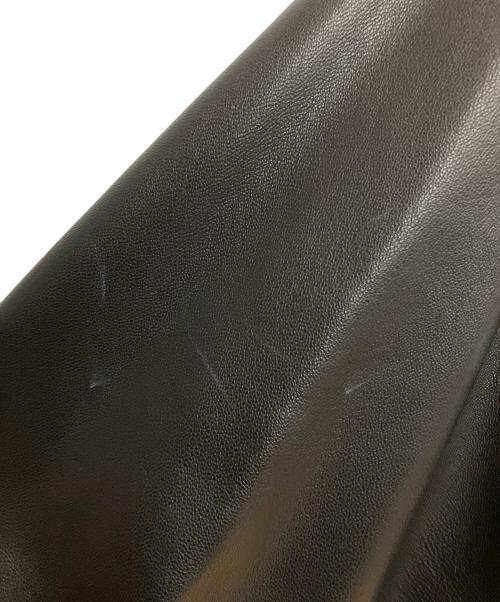 Adam et Rope（アダム エ ロペ）Adam et Rope (アダム エ ロペ) シープレザービッグシルエットモッズコート ブラック サイズ:SIZE Lの古着・服飾アイテム