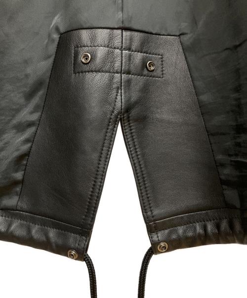 Adam et Rope（アダム エ ロペ）Adam et Rope (アダム エ ロペ) シープレザービッグシルエットモッズコート ブラック サイズ:SIZE Lの古着・服飾アイテム