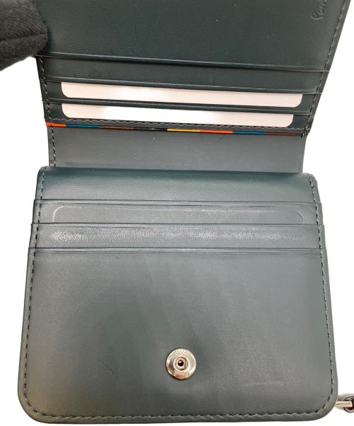 PAUL SMITH（ポールスミス）PAUL SMITH (ポールスミス) ブライトストライププラー　P915　2つ折り財布 ブラック 未使用品の古着・服飾アイテム