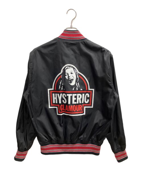 Hysteric Glamour（ヒステリックグラマー）Hysteric Glamour (ヒステリックグラマー) MAKE ME SMILE　スタジアムジャケット レッド×ブラック サイズ:SIZE Mの古着・服飾アイテム