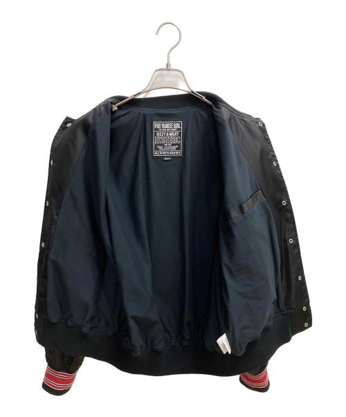 Hysteric Glamour（ヒステリックグラマー）Hysteric Glamour (ヒステリックグラマー) MAKE ME SMILE　スタジアムジャケット レッド×ブラック サイズ:SIZE Mの古着・服飾アイテム