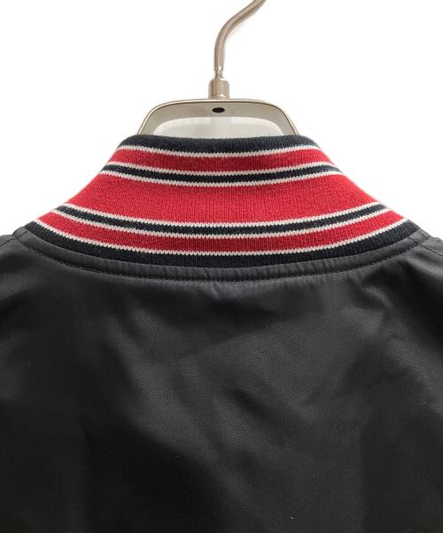 Hysteric Glamour（ヒステリックグラマー）Hysteric Glamour (ヒステリックグラマー) MAKE ME SMILE　スタジアムジャケット レッド×ブラック サイズ:SIZE Mの古着・服飾アイテム