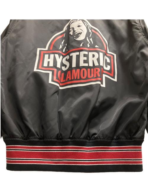 Hysteric Glamour（ヒステリックグラマー）Hysteric Glamour (ヒステリックグラマー) MAKE ME SMILE　スタジアムジャケット レッド×ブラック サイズ:SIZE Mの古着・服飾アイテム