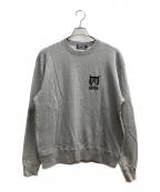 Hysteric Glamourヒステリックグラマー）の古着「HOTTER THAN HELL　クルーネックスウェット」｜グレー