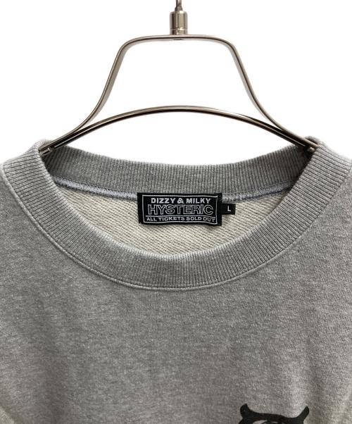 Hysteric Glamour（ヒステリックグラマー）Hysteric Glamour (ヒステリックグラマー) HOTTER THAN HELL　クルーネックスウェット グレー サイズ:SIZE Lの古着・服飾アイテム