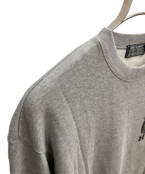 Hysteric Glamour（ヒステリックグラマー）Hysteric Glamour (ヒステリックグラマー) HOTTER THAN HELL　クルーネックスウェット グレー サイズ:SIZE Lの古着・服飾アイテム