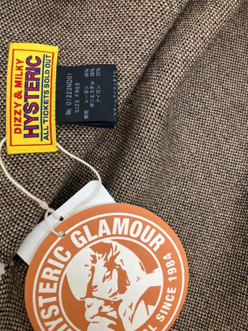 Hysteric Glamour（ヒステリックグラマー）Hysteric Glamour (ヒステリックグラマー) GUITAR GIRL ジャカードショールカーディガン ブラウン サイズ:SIZE Free 未使用品の古着・服飾アイテム