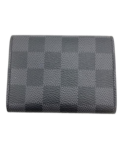 LOUIS VUITTON（ルイ ヴィトン）LOUIS VUITTON (ルイ ヴィトン) ダミエ・グラフィット アンヴェロップ・カルト・ドゥ・ヴィジット カードケース ブラックの古着・服飾アイテム
