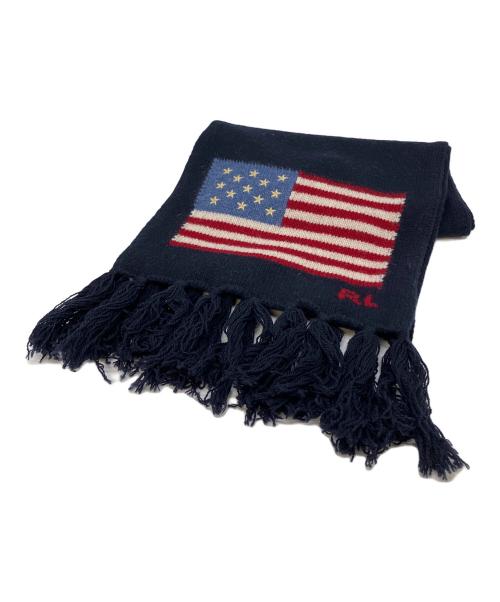 POLO RALPH LAUREN（ポロ・ラルフローレン）POLO RALPH LAUREN (ポロ・ラルフローレン) マフラー ネイビー 未使用品の古着・服飾アイテム