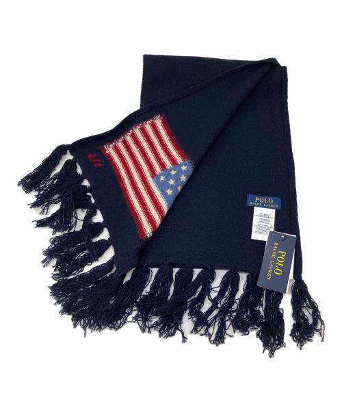 POLO RALPH LAUREN（ポロ・ラルフローレン）POLO RALPH LAUREN (ポロ・ラルフローレン) マフラー ネイビー 未使用品の古着・服飾アイテム