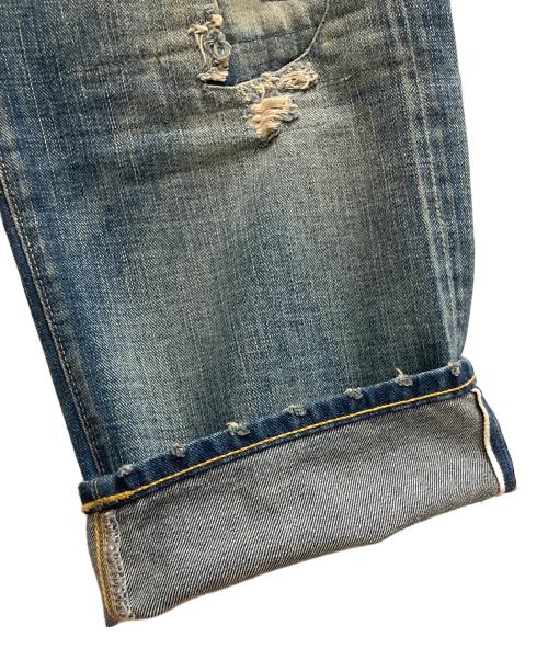 RRL（ダブルアールエル）RRL (ダブルアールエル) ダメージデニムパンツ インディゴ サイズ:SIZE W30×L30の古着・服飾アイテム