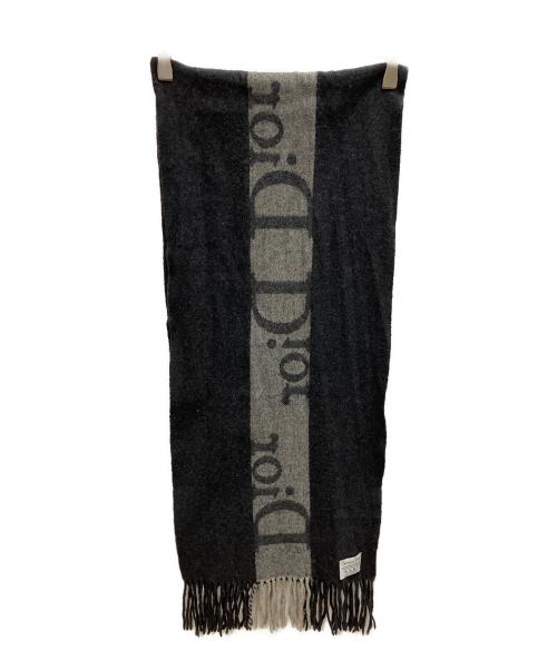 Christian Dior（クリスチャン ディオール）Christian Dior (クリスチャン ディオール) カシミヤ混マフラー ブラックの古着・服飾アイテム