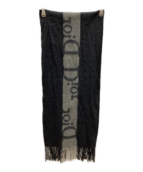 Christian Dior（クリスチャン ディオール）Christian Dior (クリスチャン ディオール) カシミヤ混マフラー ブラックの古着・服飾アイテム