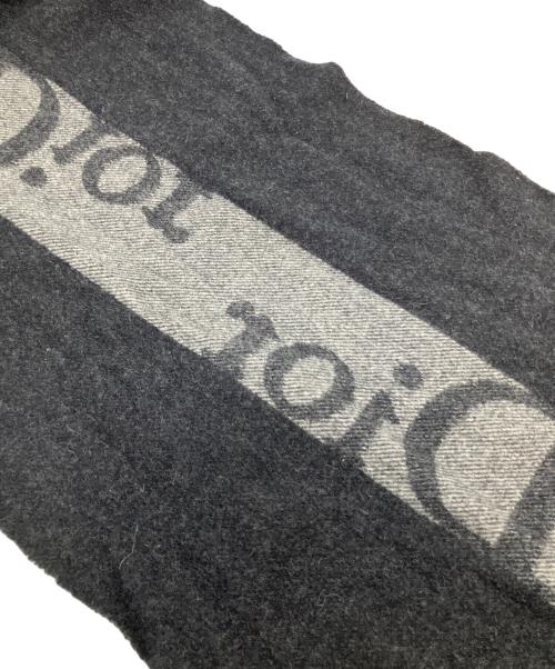 Christian Dior（クリスチャン ディオール）Christian Dior (クリスチャン ディオール) カシミヤ混マフラー ブラックの古着・服飾アイテム