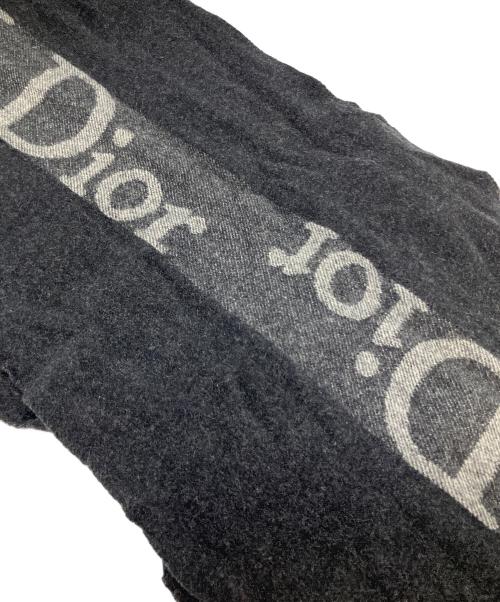 Christian Dior（クリスチャン ディオール）Christian Dior (クリスチャン ディオール) カシミヤ混マフラー ブラックの古着・服飾アイテム