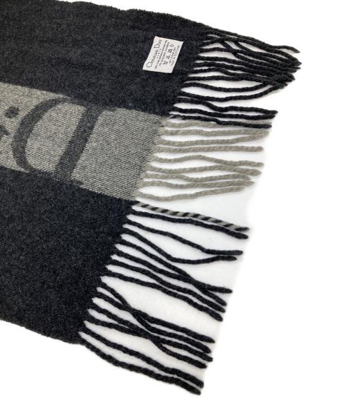 Christian Dior（クリスチャン ディオール）Christian Dior (クリスチャン ディオール) カシミヤ混マフラー ブラックの古着・服飾アイテム