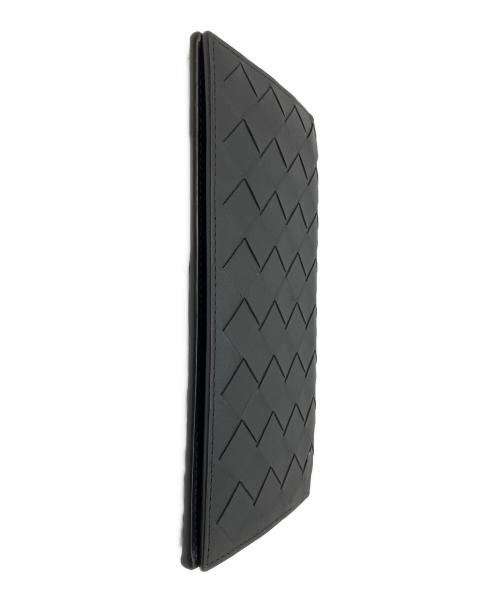 BOTTEGA VENETA（ボッテガベネタ）BOTTEGA VENETA (ボッテガベネタ) イントレチャート ロングウォレット ブラックの古着・服飾アイテム