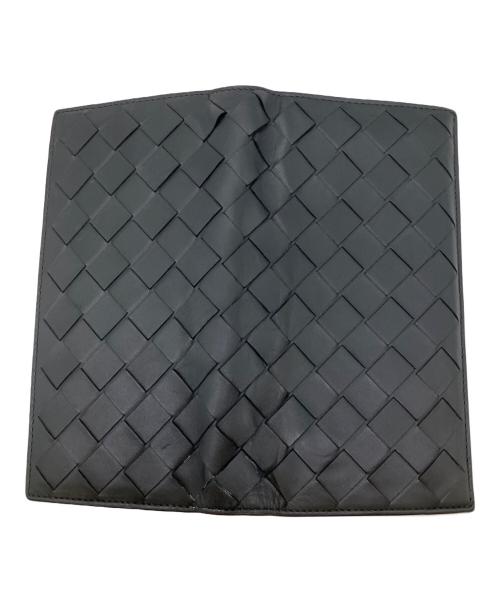 BOTTEGA VENETA（ボッテガベネタ）BOTTEGA VENETA (ボッテガベネタ) イントレチャート ロングウォレット ブラックの古着・服飾アイテム