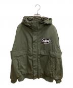 X-LARGEエクストララージ）の古着「NYLON PUFFER JACKET 中綿ジャケット」｜カーキ