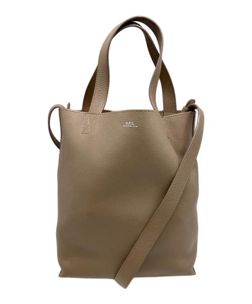 A.P.C.（アーペーセー）A.P.C. (アーペーセー) 2WAYトートバッグ ベージュの古着・服飾アイテム