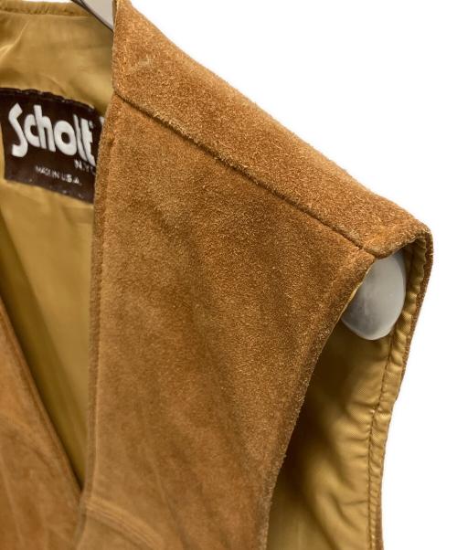 Schott（ショット）Schott (ショット) スウェードベスト ブラウン サイズ:SIZE Lの古着・服飾アイテム