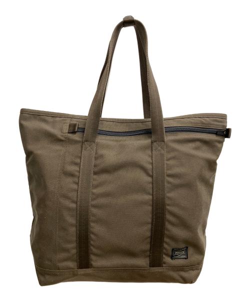 PORTER（ポーター）PORTER (ポーター) テンション　トートバッグ ブラウンの古着・服飾アイテム