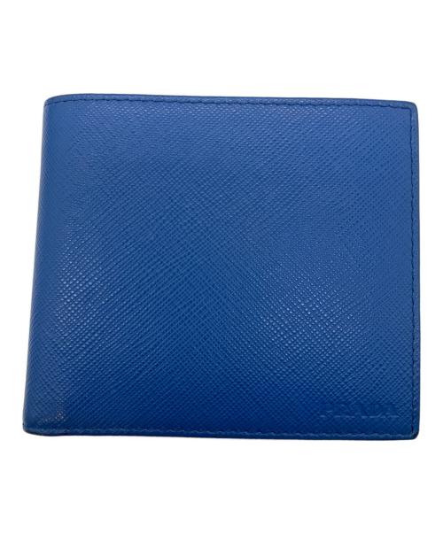 PRADA（プラダ）PRADA (プラダ) 2つ折り財布 ブルーの古着・服飾アイテム