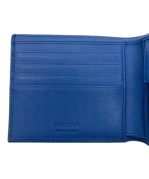 PRADA（プラダ）PRADA (プラダ) 2つ折り財布 ブルーの古着・服飾アイテム