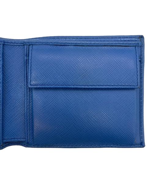 PRADA（プラダ）PRADA (プラダ) 2つ折り財布 ブルーの古着・服飾アイテム