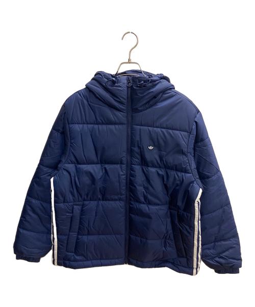 adidas（アディダス）adidas (アディダス) ORIGINALS PADDED HOODED PUFFER JACKET 中綿ジャケット ブルー サイズ:SIZE L 未使用品の古着・服飾アイテム