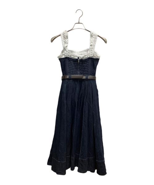 darich（ダーリッチ）darich (ダーリッチ) ドッキングデニムミディワンピース インディゴ サイズ:SIZE Freeの古着・服飾アイテム