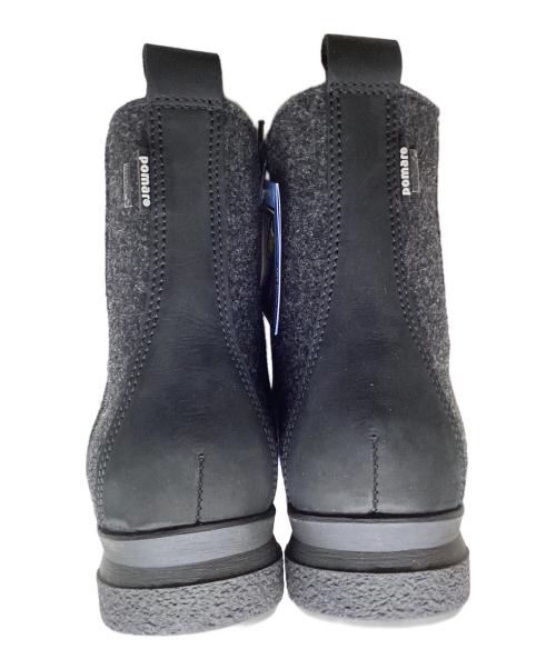 pomar（ポマール）pomar (ポマール) MALLA Women's GORE-TEX® Felt Chelsea boots ブーツ ブラック サイズ:SIZE 38の古着・服飾アイテム
