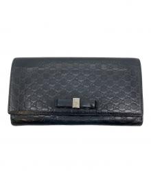 GUCCI（グッチ）の古着「グッチシマ 長財布」｜ブラック