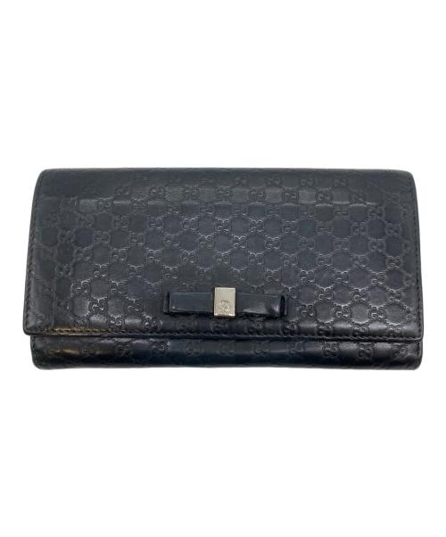GUCCI（グッチ）GUCCI (グッチ) グッチシマ 長財布 ブラックの古着・服飾アイテム