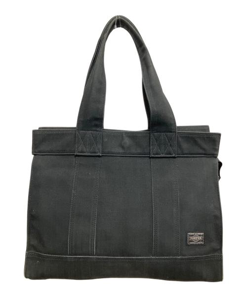 PORTER（ポーター）PORTER (ポーター) キャンバストートバッグ ブラックの古着・服飾アイテム